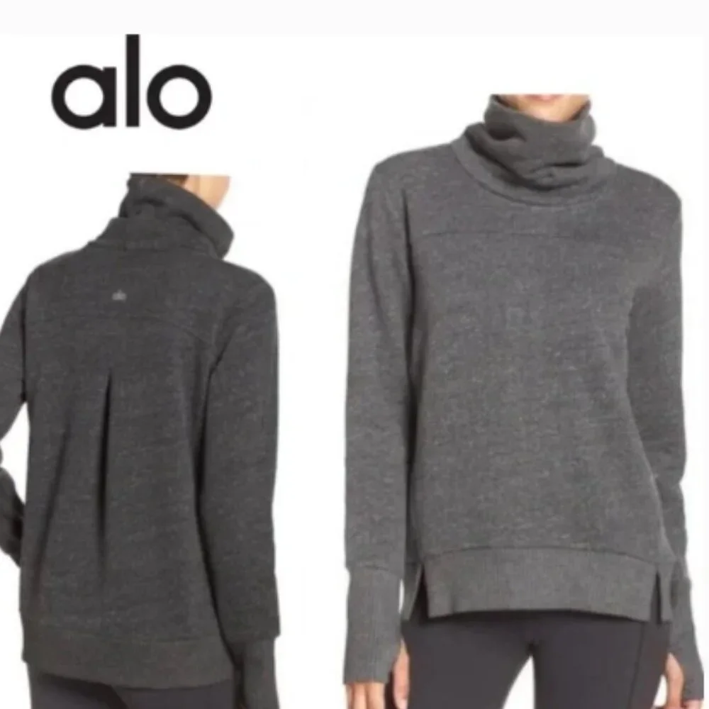 ALO YOGA HAZE Funnel Neck Sweatshirt - XS